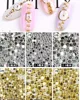 100pcs Punk Silver Pearl Beads Nail Art Charms 3D Half Round Flatback Nail Rhinestones Manicure Tips Crafts Nail Art Decoration 5