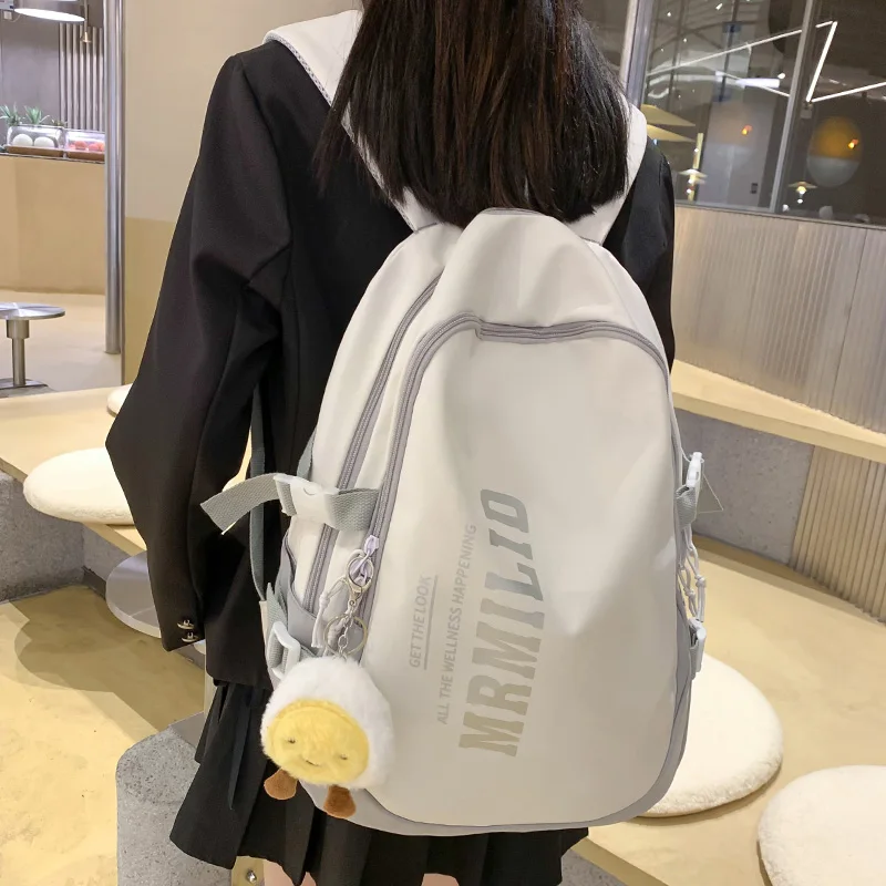 

High Quality Large Capacity Fashion Schoolgirl Backpack Korean Japanese Leisure Simplicity Women Schoolbag Waterproof Travel Bag