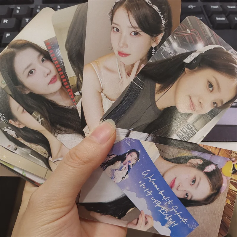 KPOP 30pcs/set IU Album Double Sided LOMO Card Lee Ji Eun HD Photo Card Fan Favorite Gift Greeting Postcard