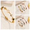 Fashionable Simple Love Shell Round Bracelet Zircon Butterfly Roman Numeral Women's Bracelet Couple Accessories 1