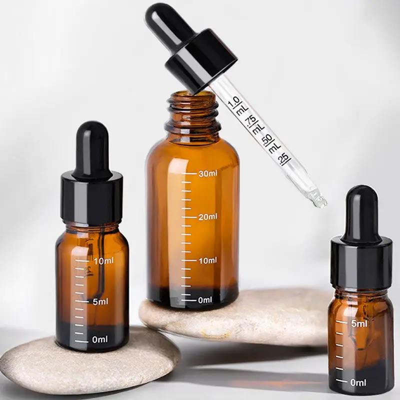 

5PCs/lot Dropper Scale Drop Applicator Bottle Essential Oil Bottle Subpackaging Essential Oil Essence Bottle