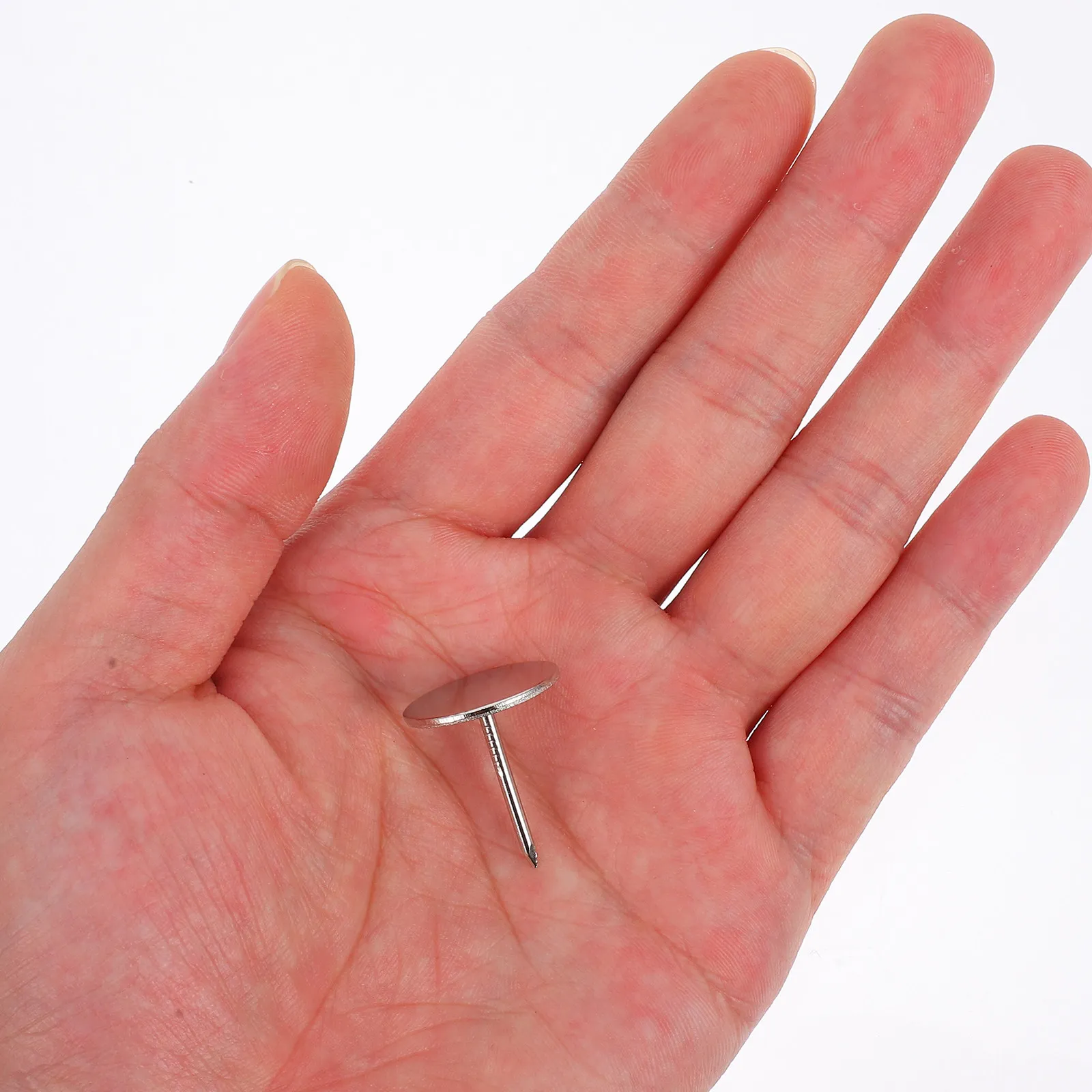 20Pcs 플랫 헤드 압정 금속 푸시 핀 홈 오피스 학교 게시판 소파 의자 가구 장식