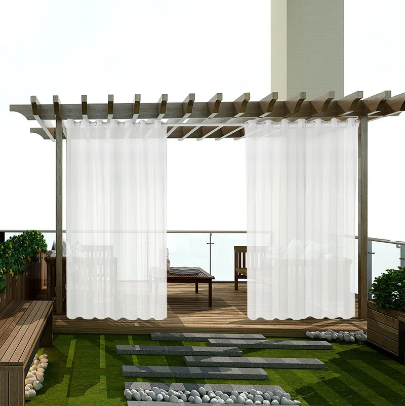 

Curtains Waterproof Vertical Striped Louver Shade Vertical Dream Window Screen Outdoor Window Screen White All-match