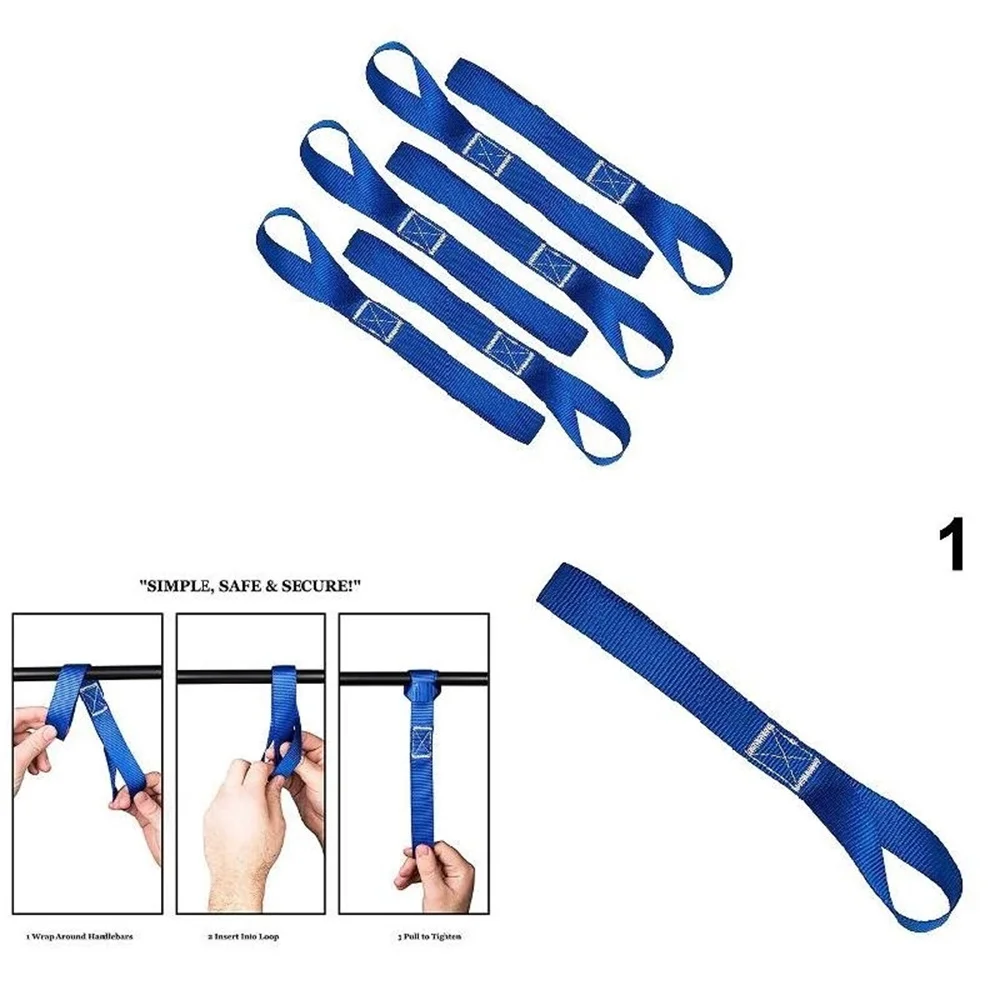 Mutipurpose 4Pcs Motorbike Hanging Tie Downs Soft Straps Luggage Straps Hook strap Loops