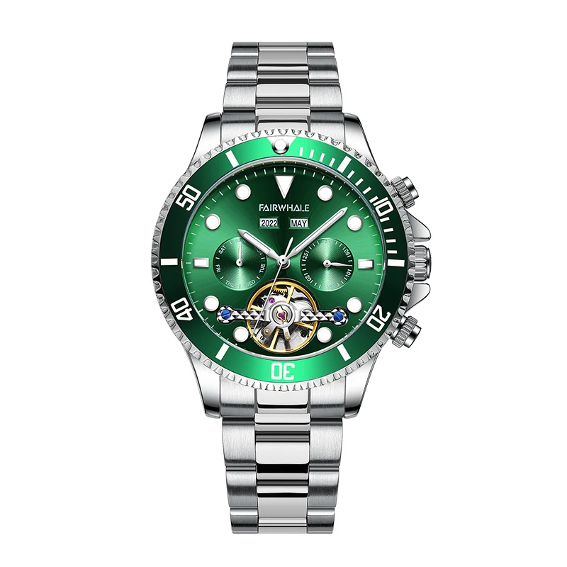

Mark Fairwhale Men Automatic Watch 42mm Luxury Mechanical Wristwatch Waterproof Luminous Skeleton Dial ​Year,Month,Week,Date