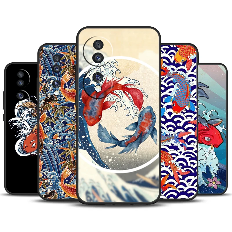 Japanese Koi Dragon Wave Tattoo Design Phone Case