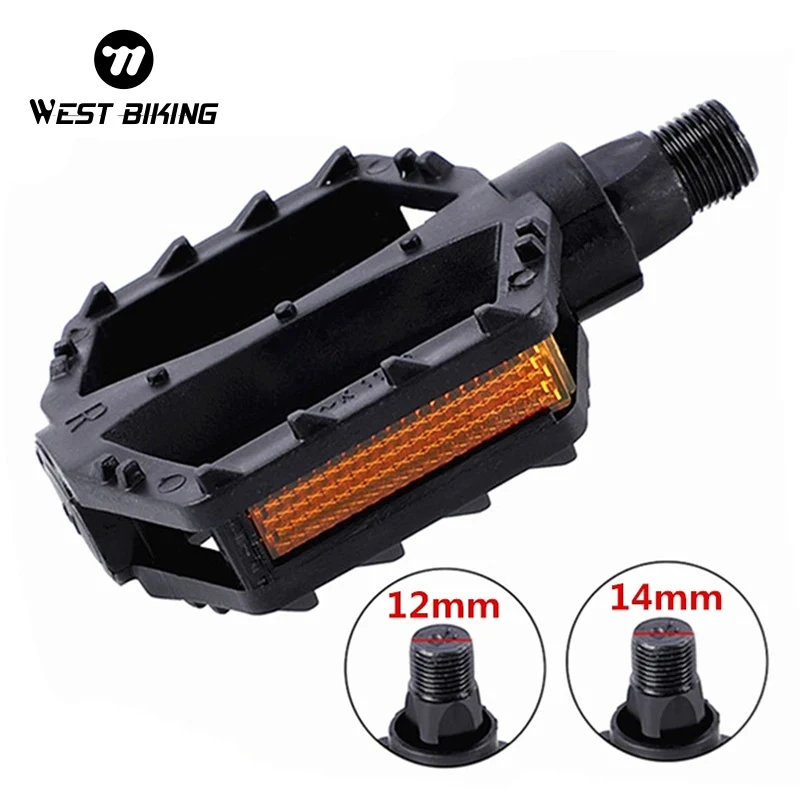 Pédales Trekking VTT Pédales Vélo Trekking VTT - Paire Antidérapante Avec Réflecteurs, Filetage 9/16" Pédales Antidérapantes Aluminium