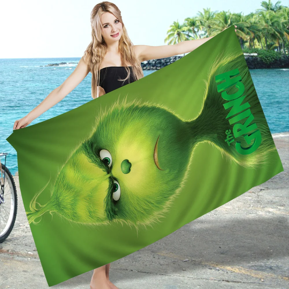 Description Picture 5 of itemFilm The G-Grinch C-Christmas Bath Towel Microfiber Soft Water Absorbing Breathable For Girl Kids Decorative Cartoon Beach Towel