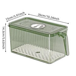 Versatile Stackable Refrigerator Storage Box with Lid for Fresh Food Organization (8132L)
