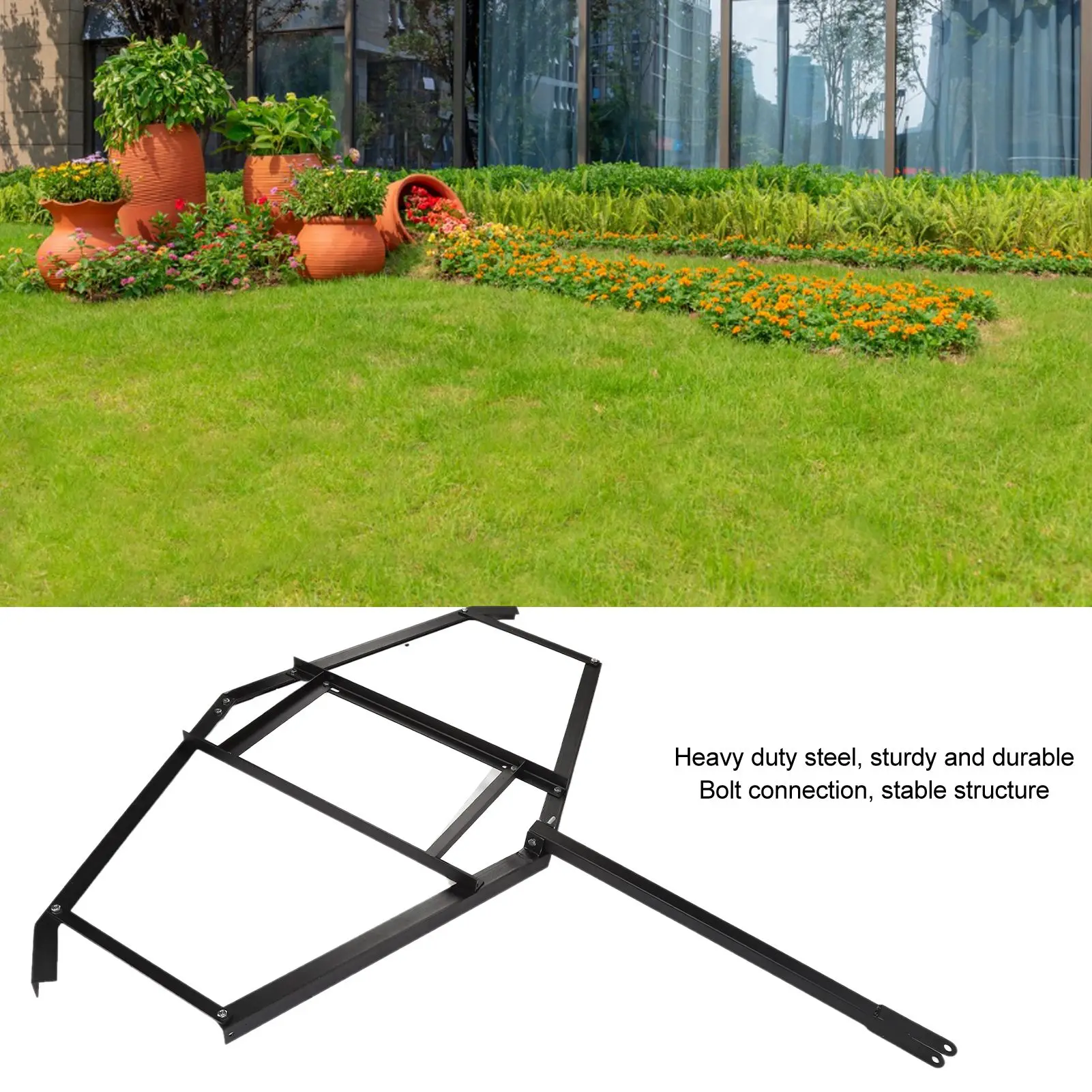 74 Inch Drag Driveway Tractor Harrow Heavy Duty Steel Lawn Leveling Rake for ATV UTV Trailer Mower 5