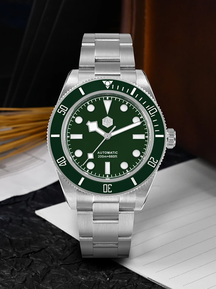 San Martin 40mm NH35 Wristwatch Men Diving Watch Automatic 