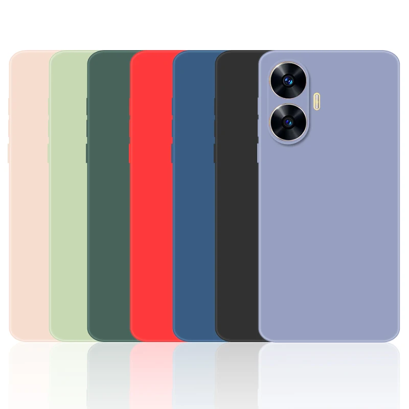 GOKEN Cover Per Realme C35 4G - Custodia In Silicone TPU A Gradiente Di Colore Viola/Blu, Antiurto E Antiscivolo, Morbida E Resistente - 4