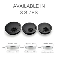 50/53/60 มม.ตารางรูครอบคลุมโต๊ะคอมพิวเตอร์รอบโลหะตกแต่งกล่องเฟอร์นิเจอร์อุปกรณ์ฮาร์ดแวร์ 3