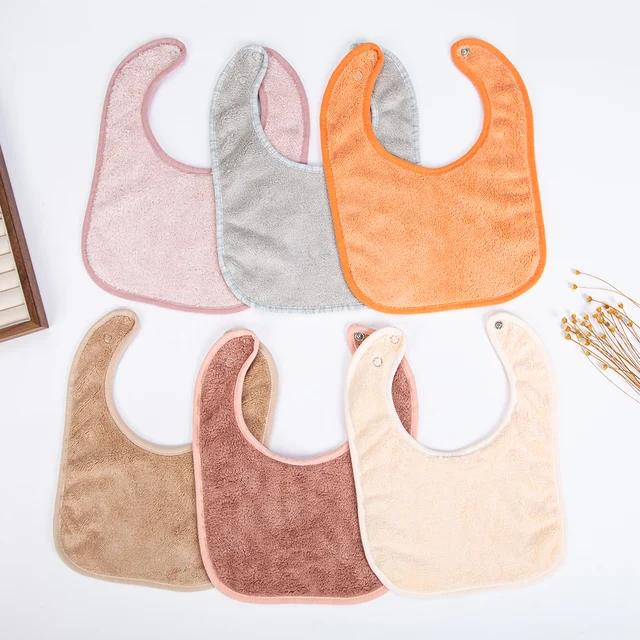 Serviette éponge solide pour bébé, bavoirs en coton doux, serviette de salive réglable, coréen pour enfants garçons et filles, Bandanas de poche, vêtements d'alimentation pour rots 1
