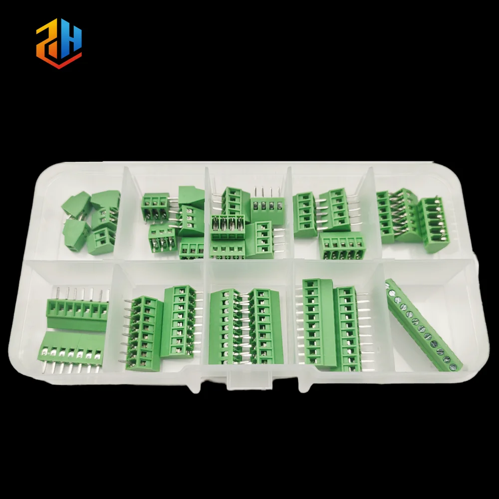 30 ชิ้น/กล่อง KF128 2.54 มม. บล็อกขั้วต่อแบบสกรูขนาดเล็กสำหรับแผงวงจรพิมพ์ - ขั้วต่อ 2-12 พิน สำหรับสายไฟ 24-12AWG 1