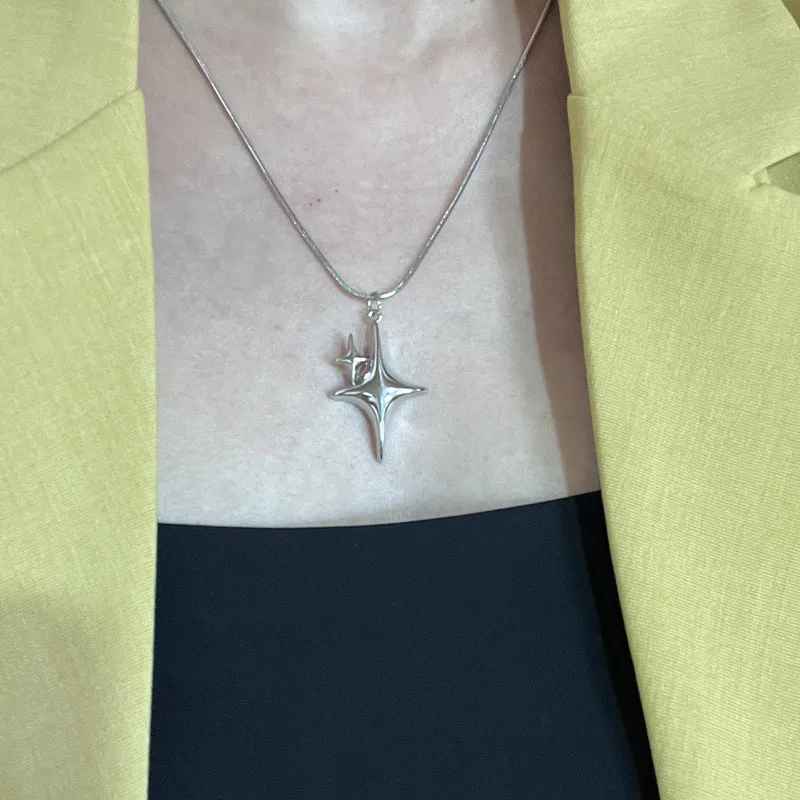 ☆ENGBROX☆ silver925 nacre star necklace EBNL25015SV Amazon.com: JBAERD Star Necklace 925 Sterling Silver North