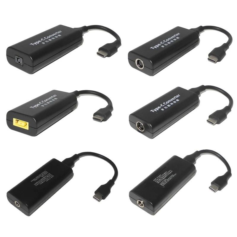 

Slim Tip Adapter Converter Laptop Connector for Hp Asus 7.4*5.0 7.9*5.5 4.0*1.7mm Female to USB Type C PD Charger Male