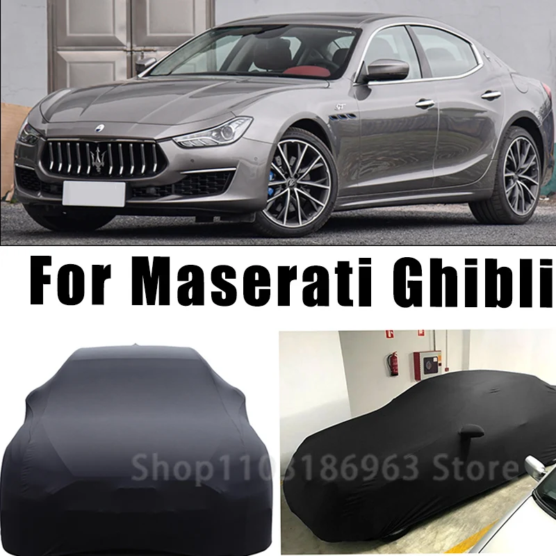 Per Maserati Ghibli Outdoor Elastic Carcover Protezione Solare Isolamento Termico Snowcover Adustprevention Resistente All'Usura Antistatico