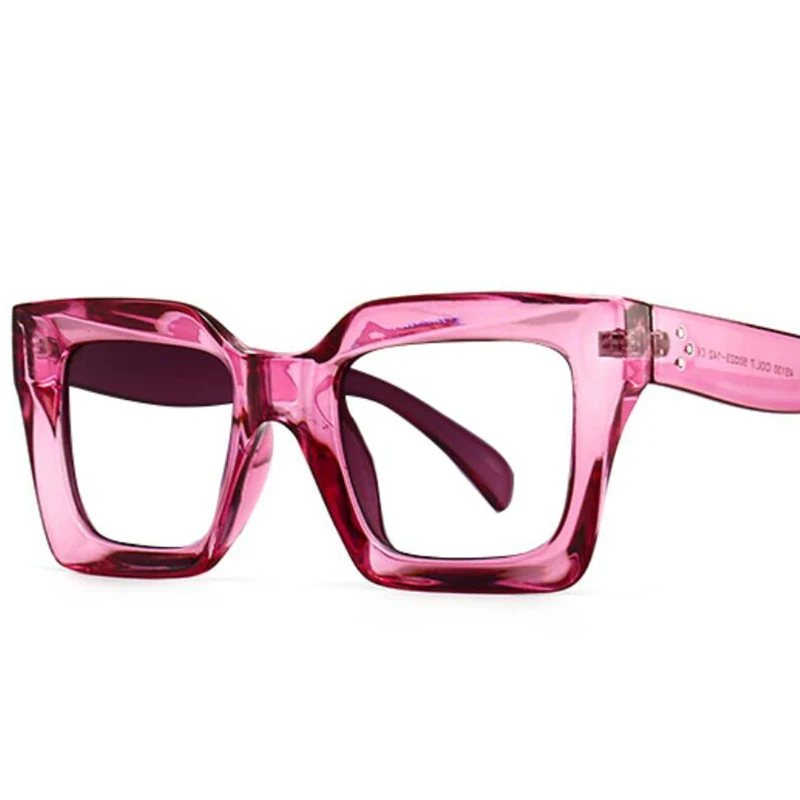Vintage Oversized Square Anti Blue Light Reading Glasses Women Men Trending Optical Eyewear Finished Hyperopia Eyeglasses +2 +5 4