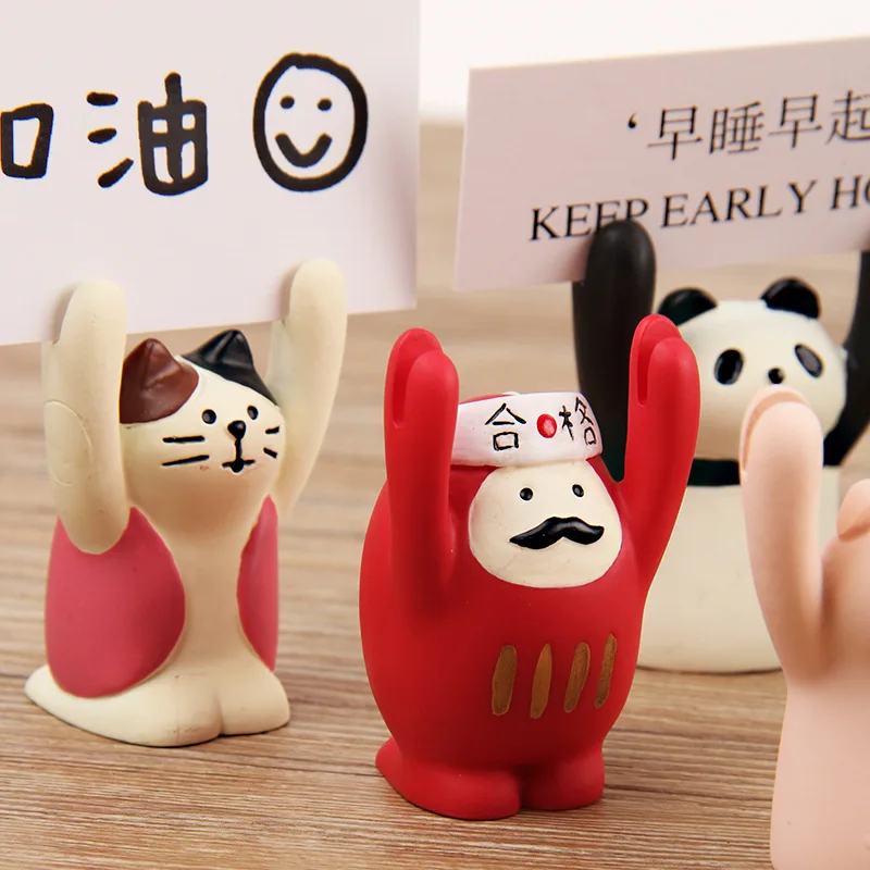 Card Holder Desk Card Holder Creative Cartoon Memo Clips Photocards Display Stand