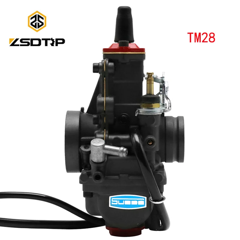 

ZSDTRP TM28mm Motorcycles Flat Slide Carburetor Spigot TM Carbs for Honda CR250 for Kawasaki KX125 150
