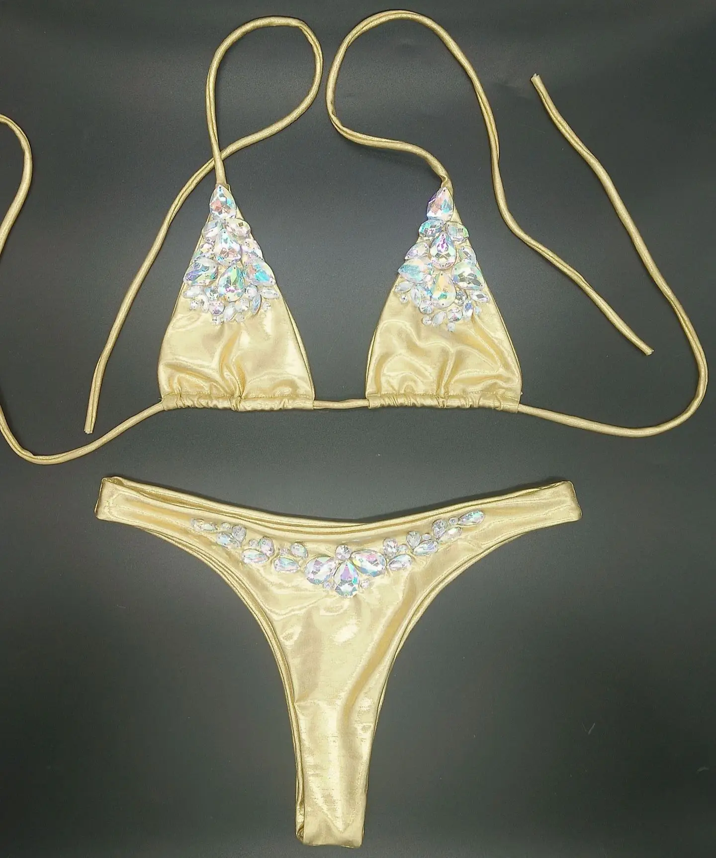 Crystal Women Swimwear Luxury Rhinestone Bikini Swimwear 2018 Bikini