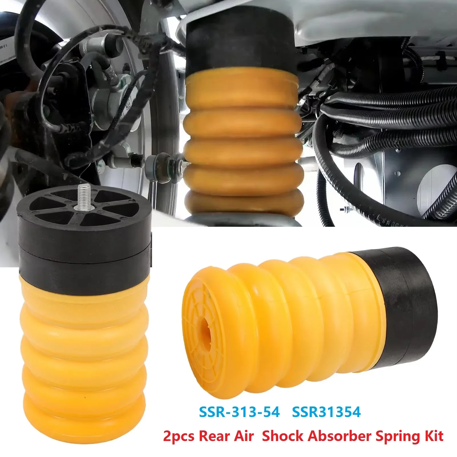 2pcs Rear Air Helper Spring Kit SSR-313-54 For Dodge RAM Promaster 1500 2500 3500 2014- Shock Absorber Spring SSR31354