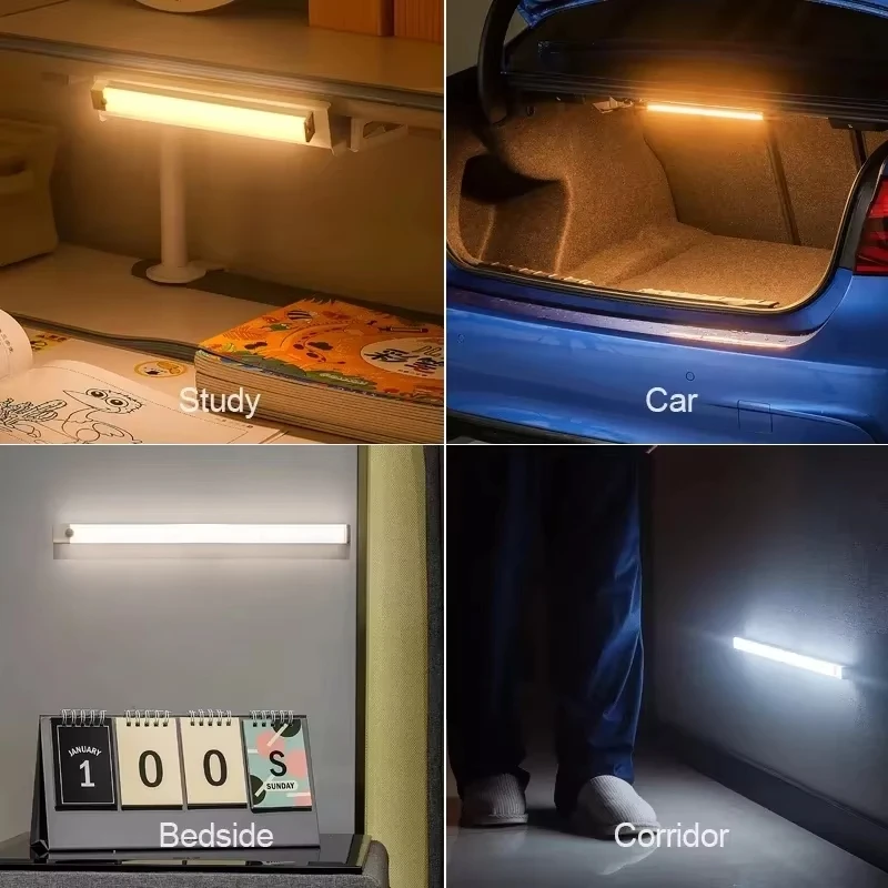 XIAOMI Night Light Motion Sensor Cabinet Light Wireless USB Rechargeable Lamp Cabinet Wardrobe Lamp Under Backlight For Kitchen