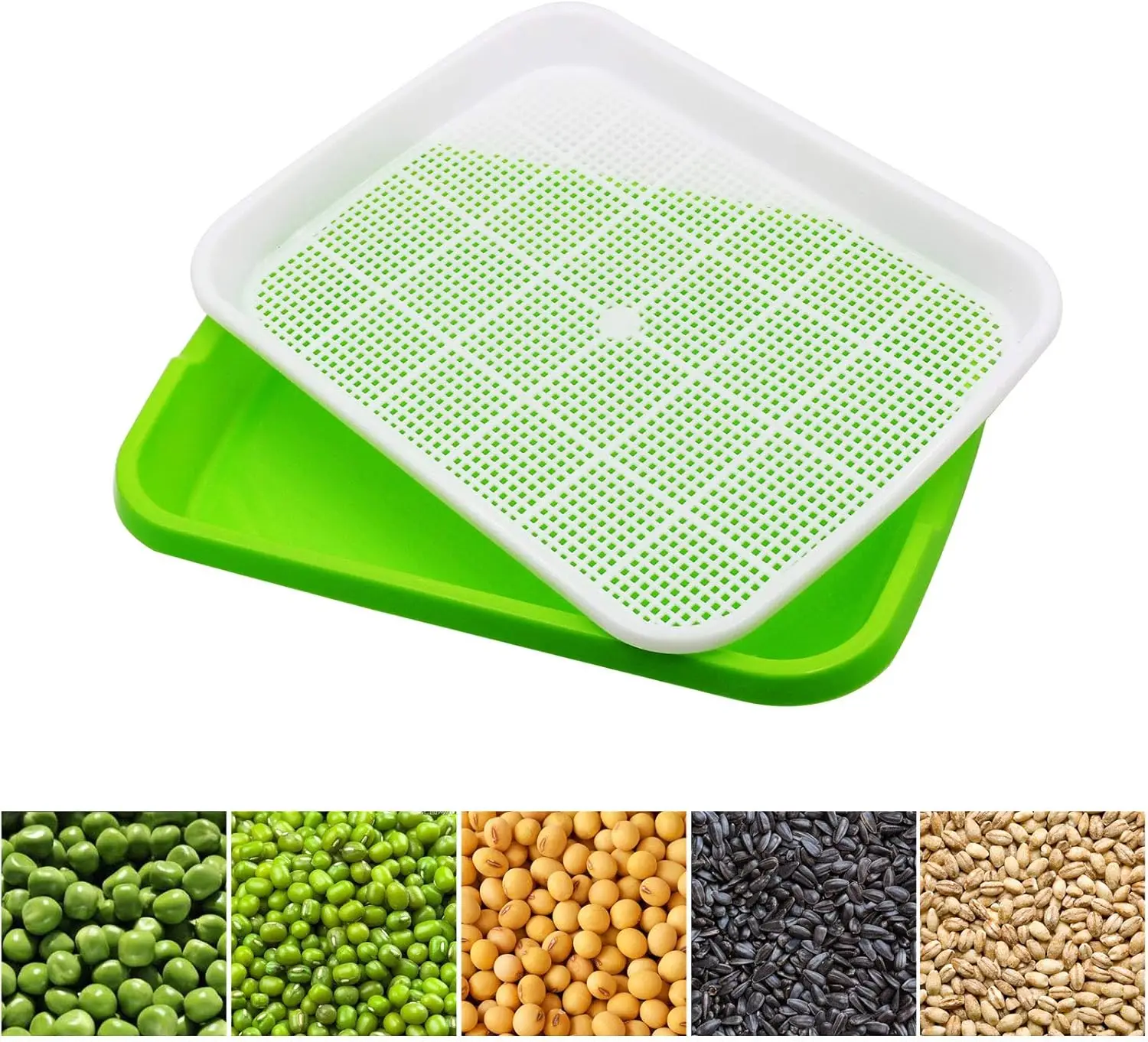 Hydroponic Germination Tray Microgreens Sprouter Tray Hydroponic Sprouting Horticultural Systems Garden Nursery Potted