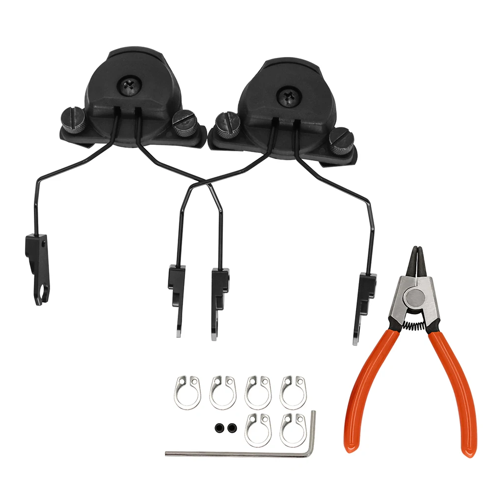 Electronic Earmuff Military Airsoft Headset Stand Adapter for MSA SORIDN Tactical Headphone for Team Wendy EXFIL Serie Helmet Ra