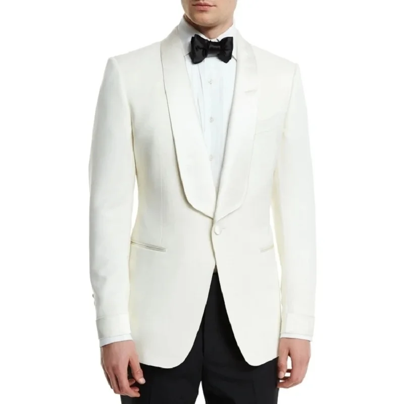 

IVORY men suits Groom Tuxedos Jacket Pant Wedding Suit For Mens Fashion Tuxedos wedding party Stage performance