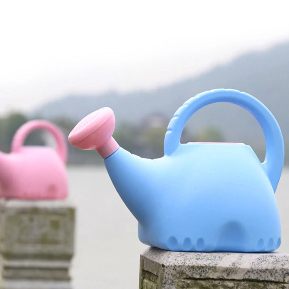 

2 Pcs Elephant Watering Pot Water Kettle Succulent Device Garden Can Cute Plastic Cartoon Child