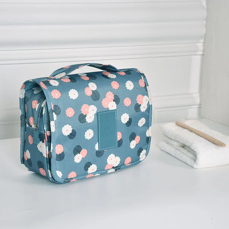 Cosmetic Bag Women Travel Pouch Waterproof Toiletries Beauty Organizer Ladies Bathroom Neceser Makeup Storage Bag With Hook Wash 2