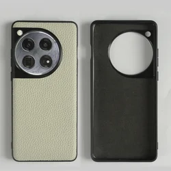 Premium Genuine Leather Phone Case - Protective Back Cover Coque s for OnePlus Nord (Grey 6311)