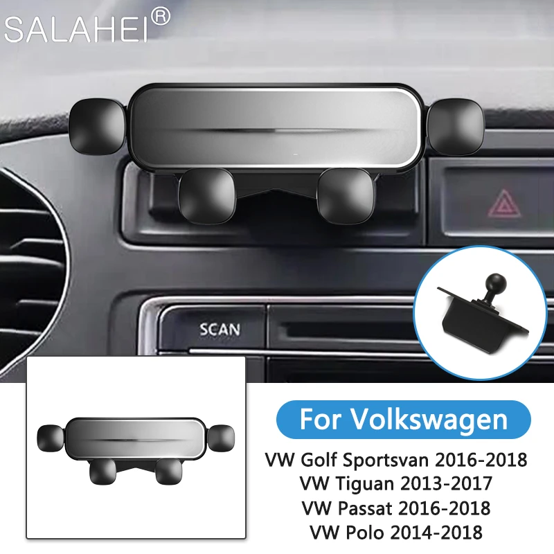 Phone Holder Gravity Car Mount For Volkswagen VW Tiguan 13-17 5N Passat Polo V 6C Golf Sportsvan Air Vent GPS Bracket