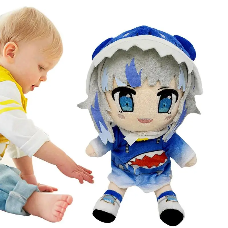 Hololive VTuber Gawr Gura Plush Doll Toys Shark Girl Gura Apexs Predator Figure Cosplay Home Decoration Pillow Plush Gift hololive youtuber gawr gura tabletop card case japanese game storage box case collection holder gifts cosplay