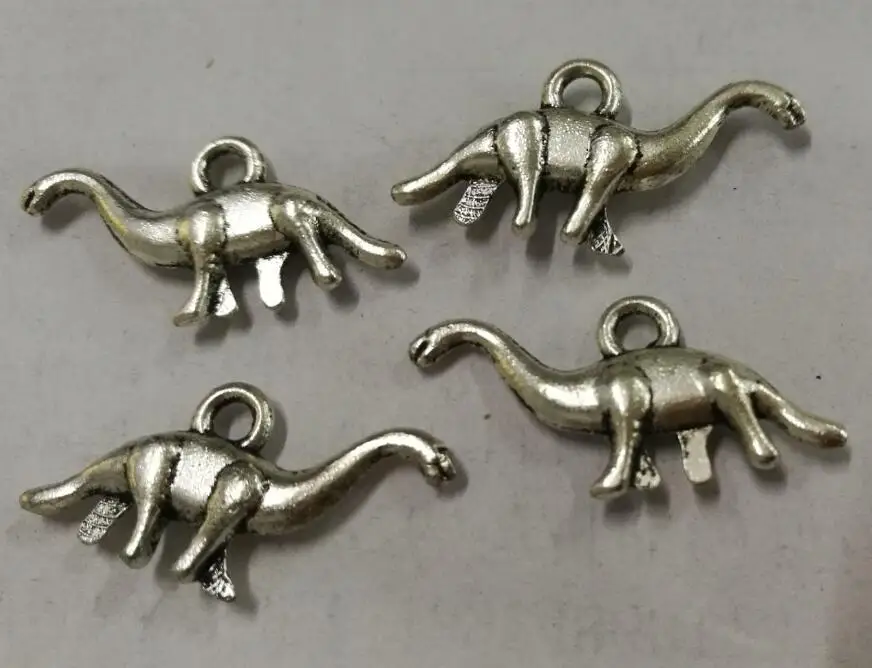 20 шт., подвеска в виде динозавра из античного серебра G1650