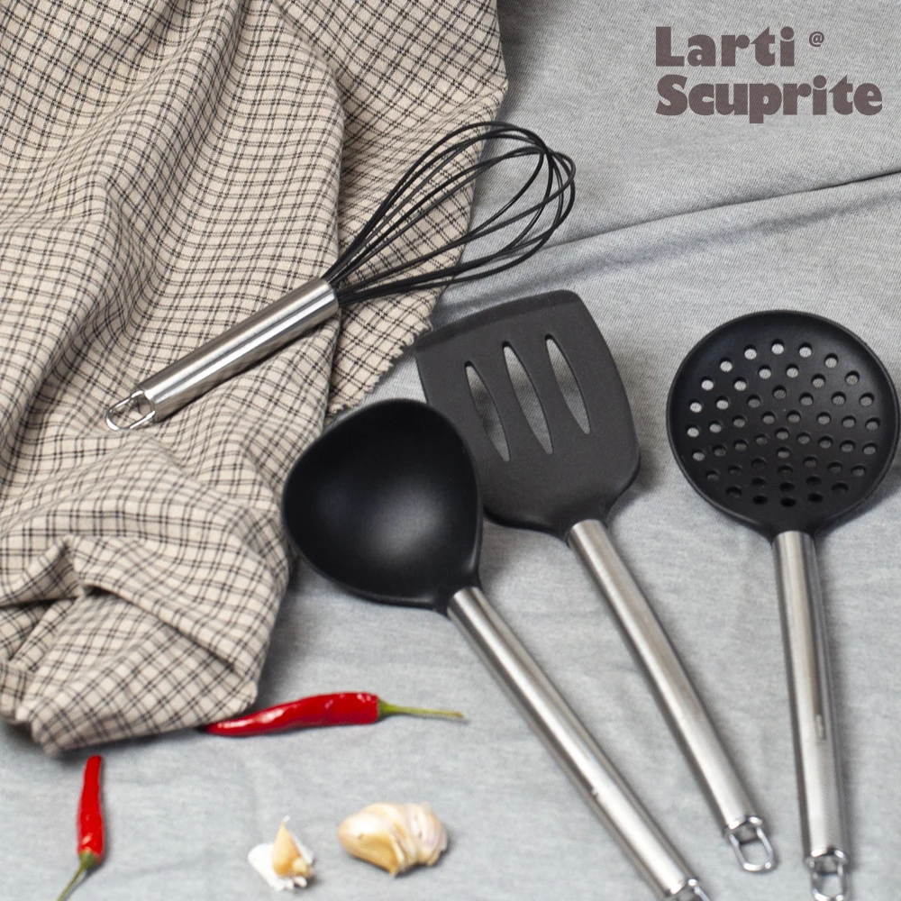 Silicone Kitchen Cooking Utensil Soup Spoon Pasta Colander Shovel whisk Spatula Turner Free combination Kitchenware 1 Pack kitchen utensils