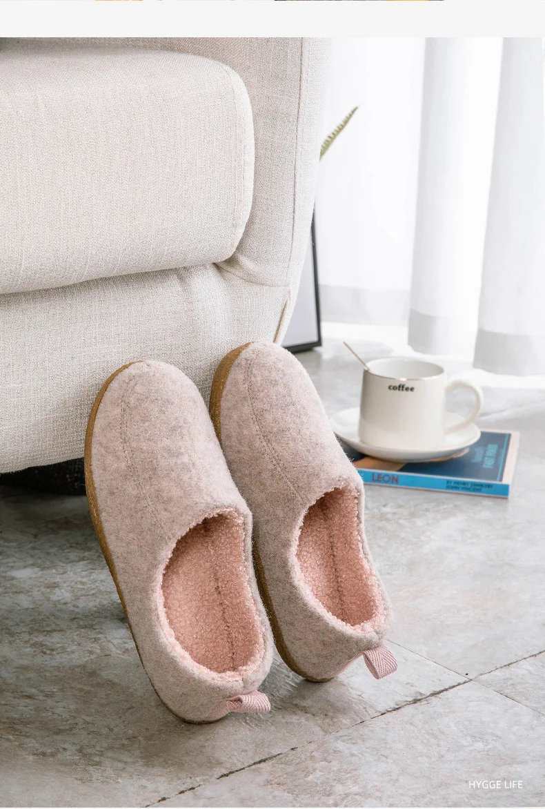 Evshine Damen Winter Fleece Hausschuhe Indoor Anti-Rutsch Warm Fuzzy Slides Herren Pelz Baumwollschuhe Unisex Komfort Flauschige Hausschuhe – Detail 9