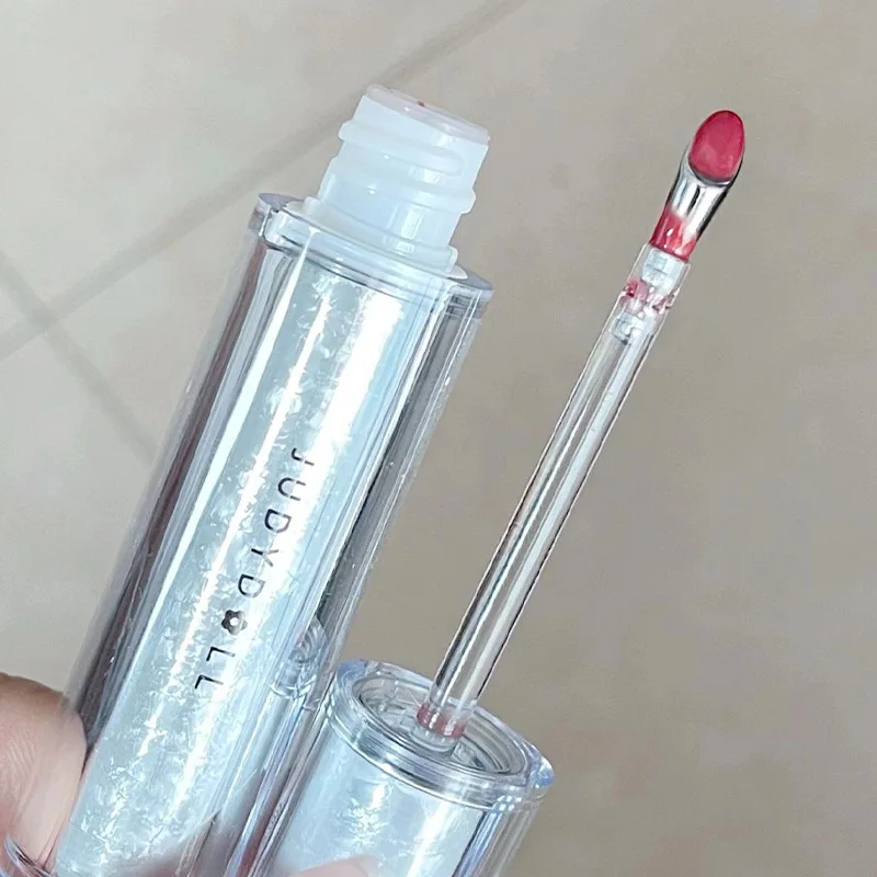 Judydoll Ice Iron Lip Glaze Lipsticks Non-Stick Cups Mirror Shine Watery Lip Lotion Metal Brush Head Makeup Cosmetics 6