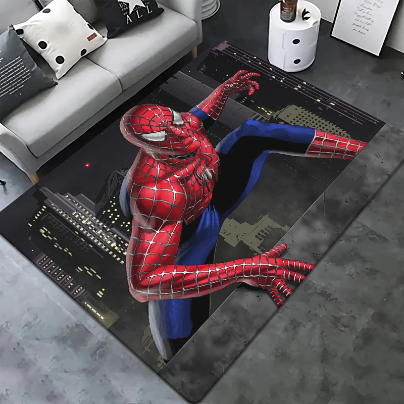 Spider Man HD Art Printed Carpet Living Room Toilet Entry Door Home Decor Sofa Bed Chair Table Rug Non-slip Picnic Mat imitated cashmere carpet,non slip carpet,plush carpet,decorative carpet