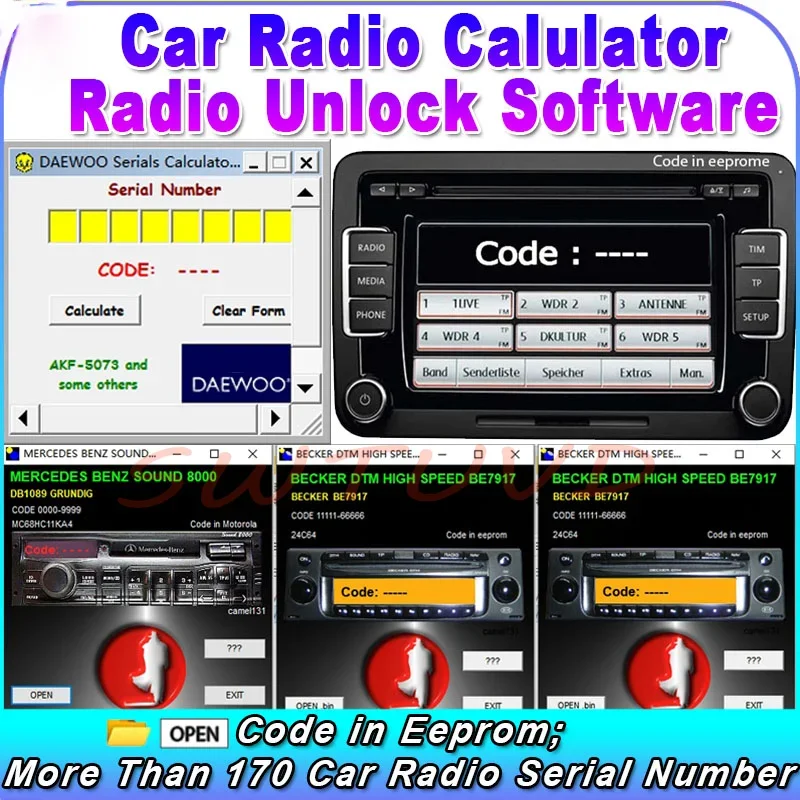 Car Radio Calulator Radio Unlock Code Calulator Code in Eeprom for Alfa ...
