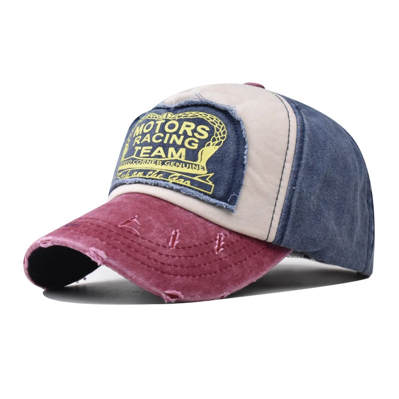 

Men Women Baseball Cap Motors Racing Print Retro Sports Summer Snapback Hip Hop Cotton Washed Trucker Dad Hats Gorras H052