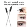 100 Pcs Disposable Eyelash Makeup Brush Crystal Handle Mascara Wands Applicator Stick Lashes Extension Supplies 3