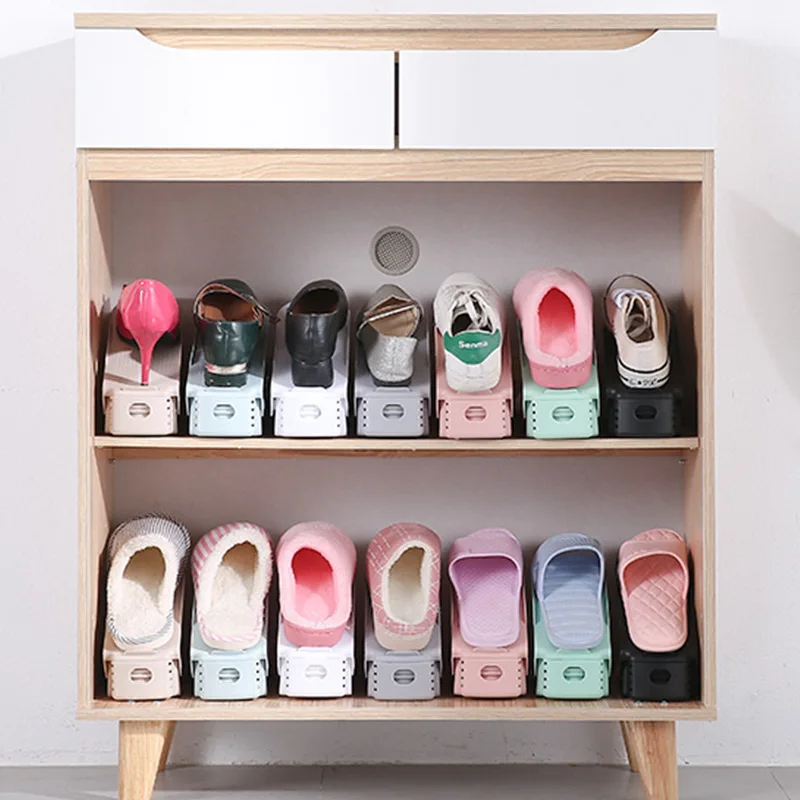 Adjustable Shoe Rack Organizer Shoes Footwear Storage Stand Support Space Saving Cabinet Closet Holder shoe rack shoe organizer