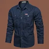 Long Sleeve Men's Shirt Spring American Trend Vintage Press Free Workwear Loose Versatile Handsome New Style Casual Shirt