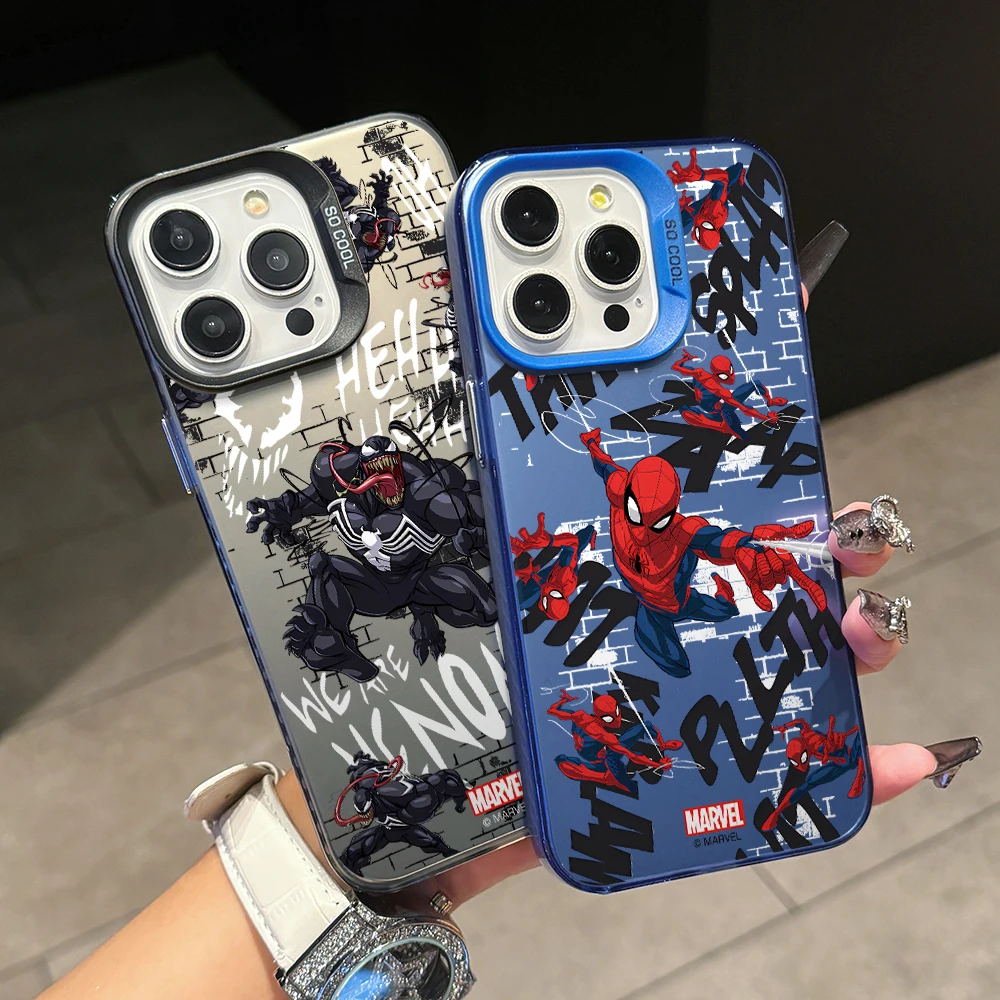 CASSETIFY ヴェノム iPhone16ProMax用 ヴェノム-スパイダーマン電話ケース,iPhone用ケース,マット