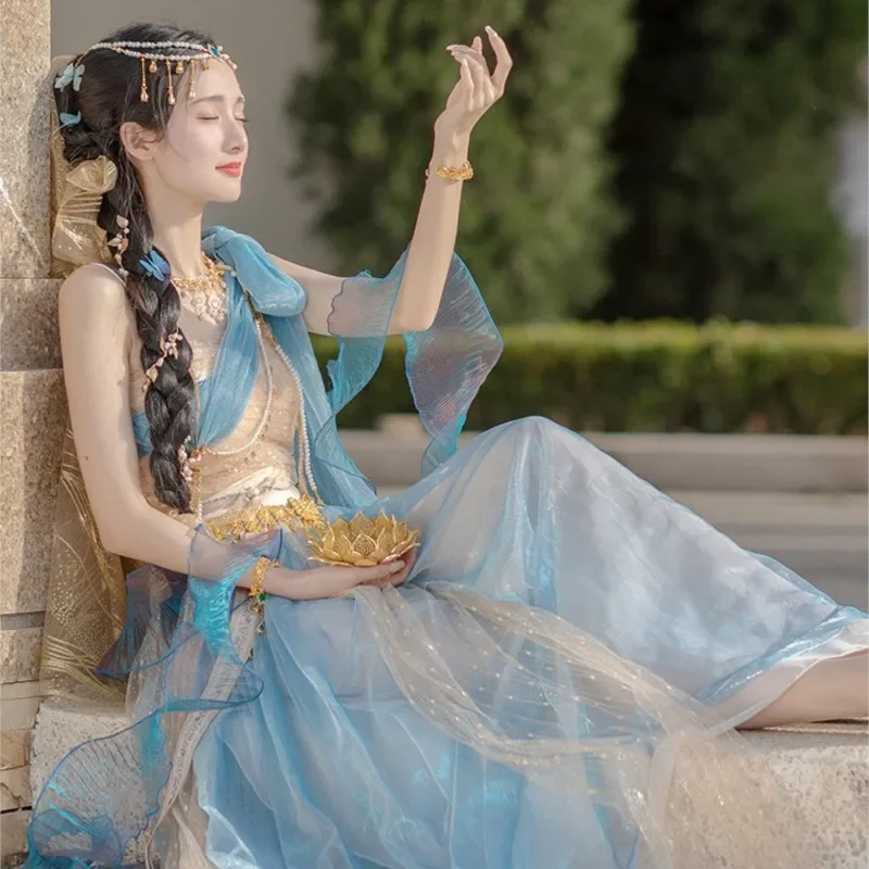 

Hanfu Women's Improved New Ancient Costume Popular Western Dunhuang Flying Exotic Clothing