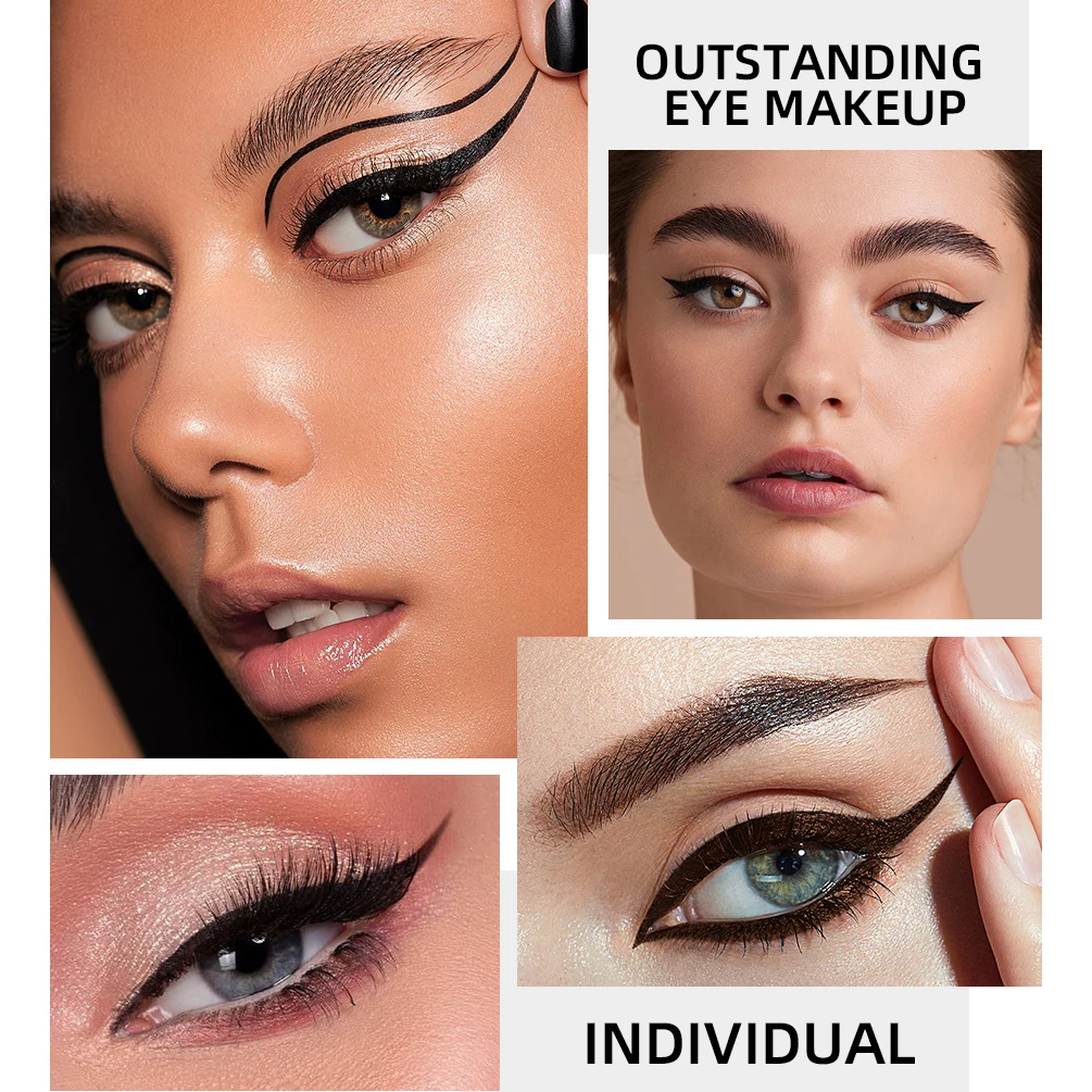 Eyeliner Pencils Liquid Eyeliner Eyeliner Pen Quick Drying Waterproof Precision Long-lasting Black Smooth Make Up Brown