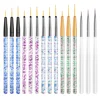3pcs Nail UV Gel Brush Painting Pen Manicure Set DIY Ultra-Thin Line Drawing Pen Acrylic French Stripe Manicure Liner Brush Tool 6